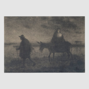Jean-Francois Millet - The Flight Into Egypt Tissue Paper