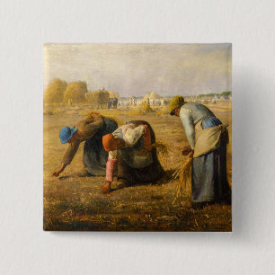 Jean-Francois Millet - The Gleaners 15 Cm Square Badge