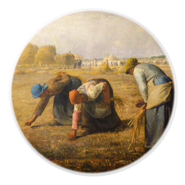 Jean-Francois Millet - The Gleaners Ceramic Knob (Front)