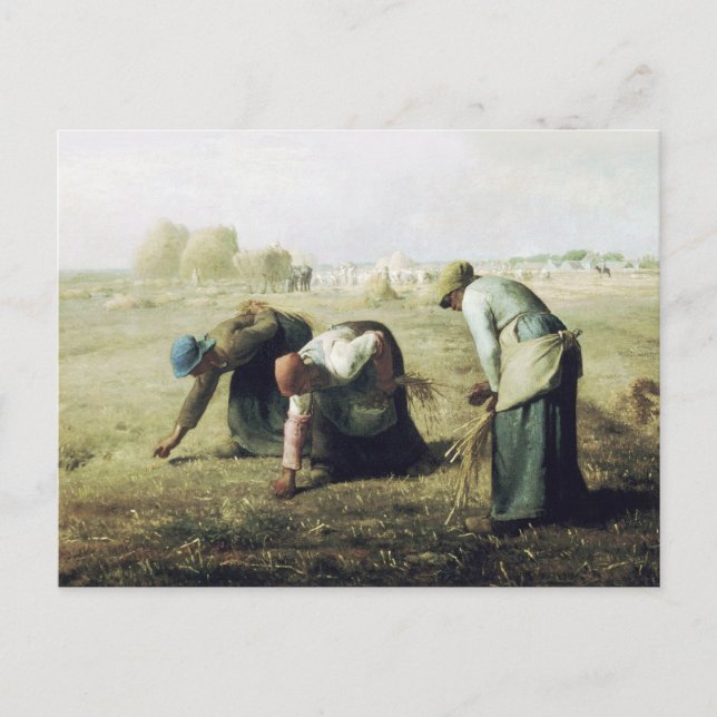 Jean François Millet, The Gleaners Postcard (Front)