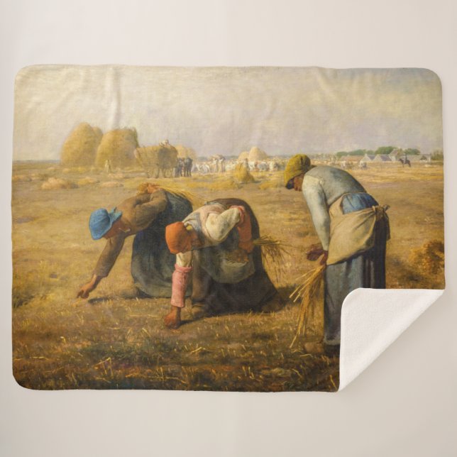 Jean-Francois Millet - The Gleaners Sherpa Blanket (Front (Horizontal))