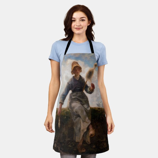 Jean-Francois Millet - The Spinner Girl Apron (Worn)