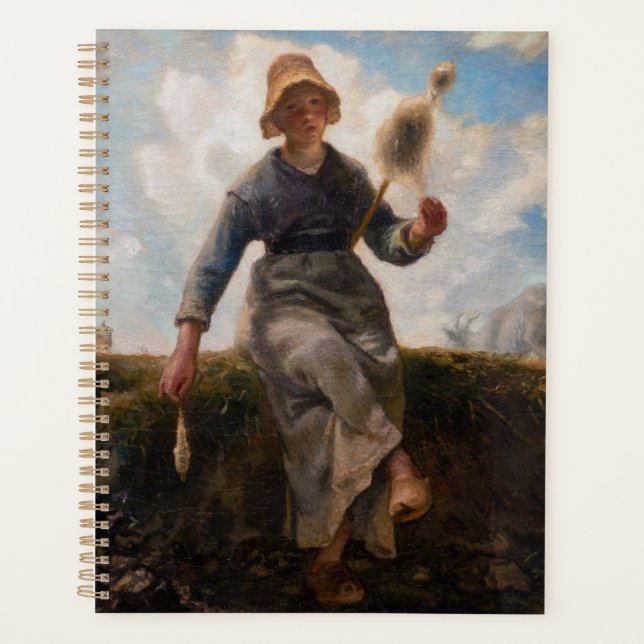 Jean-Francois Millet - The Spinner Girl Planner (Front)