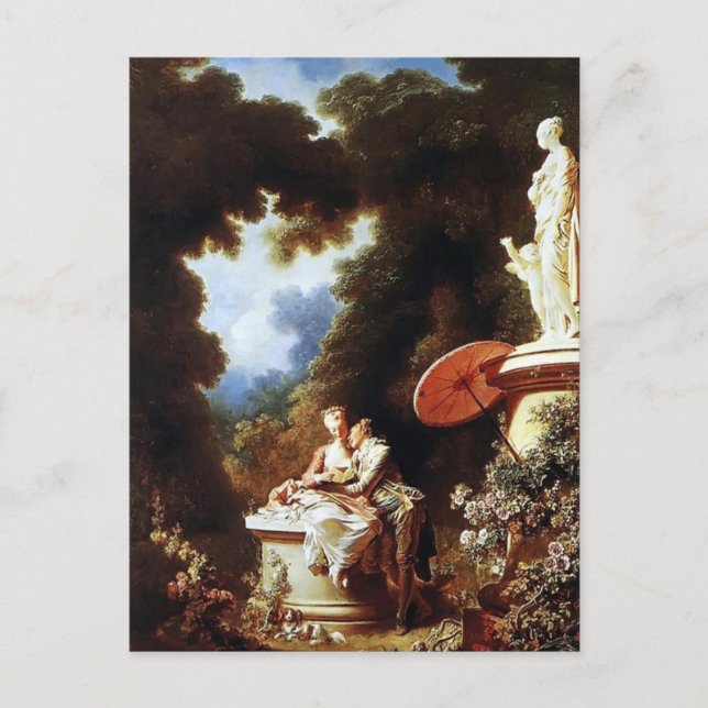 Jean-Honore Fragonard- The Confession of Love Postcard (Front)
