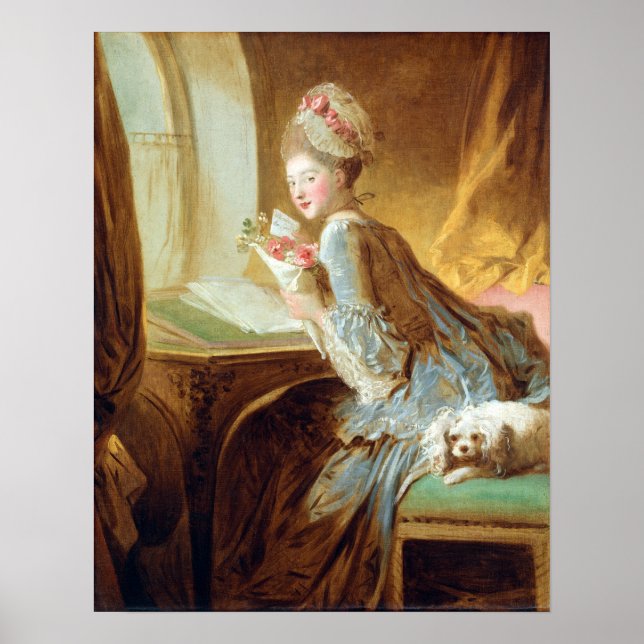 Jean Honoré Fragonard The Love Letter Poster (Front)