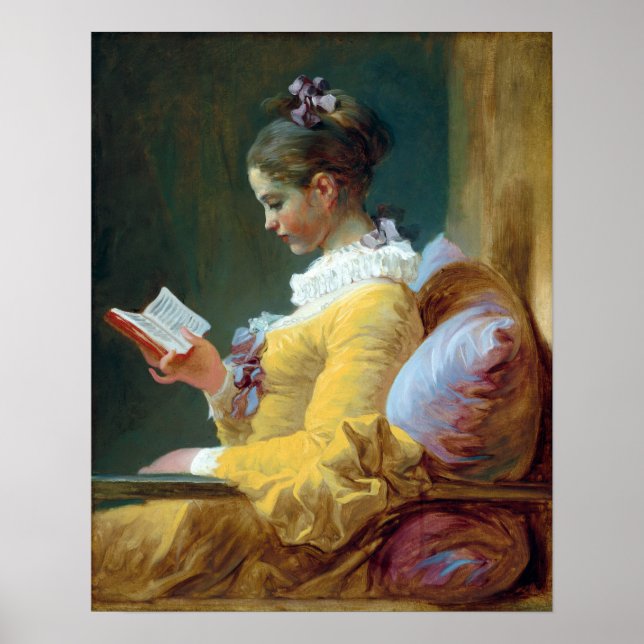 Jean-Honoré Fragonard Young Girl Reading Poster (Front)