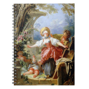 Jean-Honoré Fragonard's Blind Man's Bluff Game Spiral Notebook