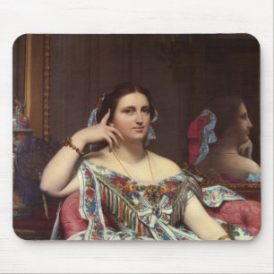Jean ingres- Portrait of Madame Moitessier Sitting Mouse Pad
