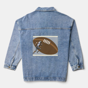 Jean Jacket with Football Player and Football