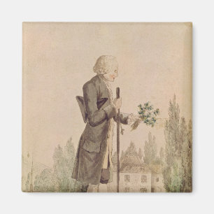 Jean-Jacques Rousseau  Gathering Herbs Magnet