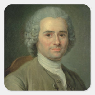 Jean-Jacques Rousseau Square Sticker