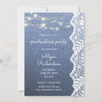 Jean Lace & String Lights Graduation Party