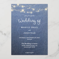 Jean Lace & String Lights Wedding