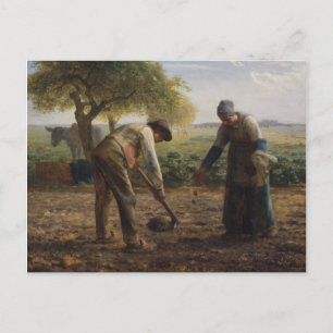 Jean Millet Painting Postcard