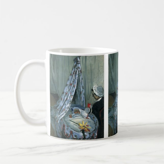 Jean Monet in His Cradle by Claude Monet Coffee Mug (Left)