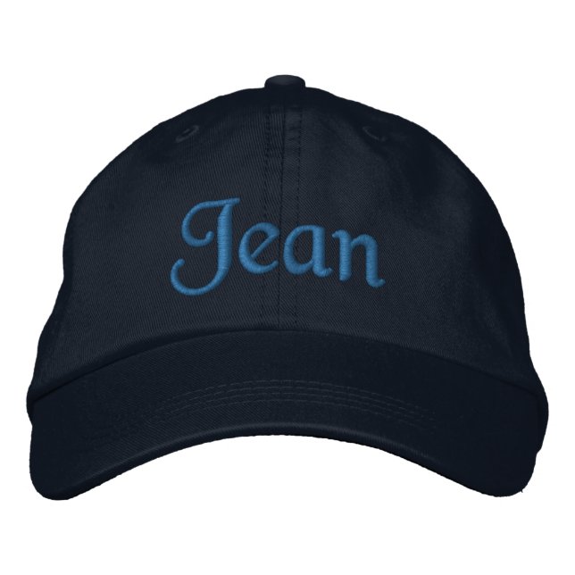 Jean Personalised Embroidered Baseball Cap (Front)