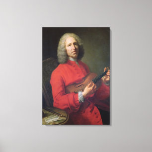 Jean-Philippe Rameau with a Violin Canvas Print