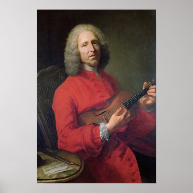 Jean-Philippe Rameau with a Violin Poster (Front)