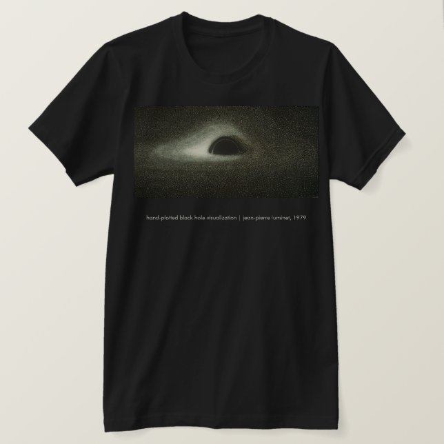 Jean-Pierre Luminet's Black Hole (1979) T-Shirt (Design Front)