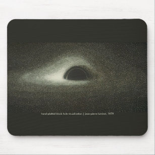 Jean-Pierre Luminet's Hand-Plotted Black Hole Mouse Pad