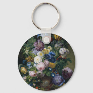 Jean-Pierre-Xavier Bidauld Still Life With Tulips Key Ring