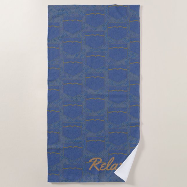 Jean Pocket Style Beach Towel (Front)