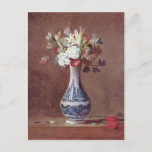 Jean Simeon Chardin- Still Life, Flowers in a Vase Postcard