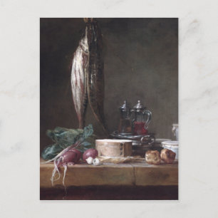 Jean-Siméon Chardin Still Life with Fish Postcard