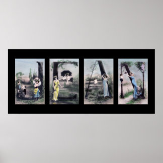 JEAN Vintage Alphabet Letter Name Art Poster