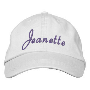 Jeanette Name Embroidered Hat