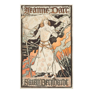 Jeanne dArc Sarah Bernhardt Art Nouveau Poster