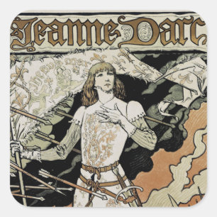 Jeanne d'Arc ~ Sarah Bernhardt Square Sticker