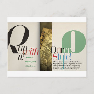 Jeanne: Dürer Style Postcard