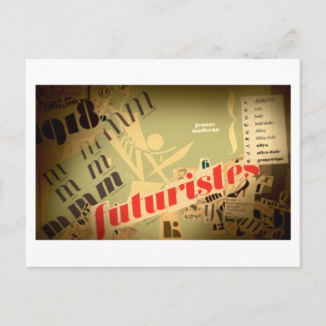 Jeanne: Futuristes Postcard (Front)