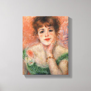 Jeanne Samary in a Low Necked Dress (by Renoir) Canvas Print