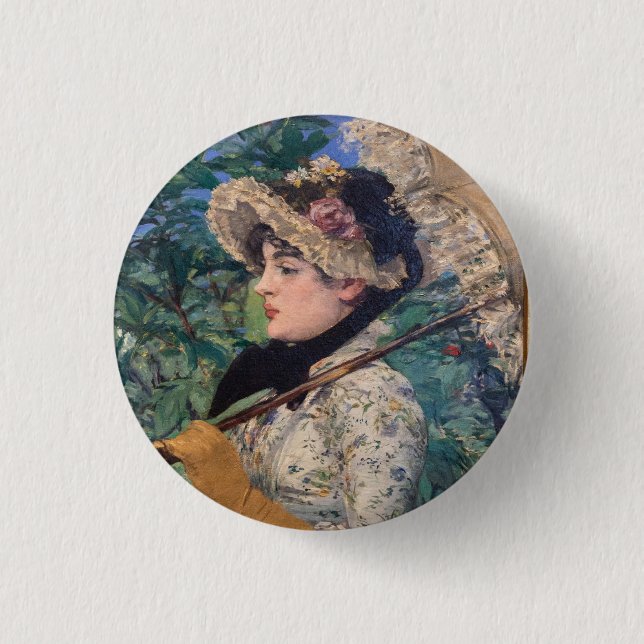 Jeanne (Spring)  By Édouard Manet 3 Cm Round Badge (Front)