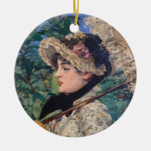 Jeanne (Spring) By Édouard Manet Ceramic Tree Decoration