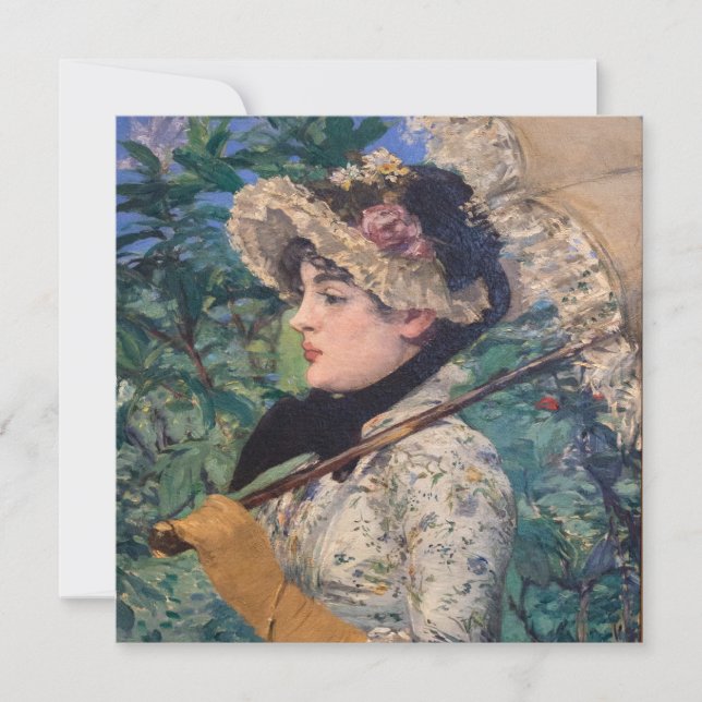 Jeanne (Spring)  By Édouard Manet Holiday Card (Front)