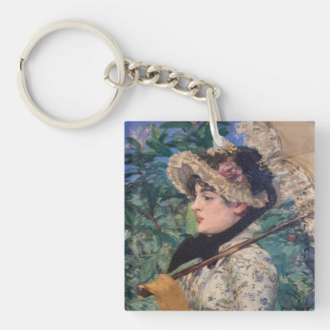 Jeanne (Spring)  By Édouard Manet Key Ring (Front)