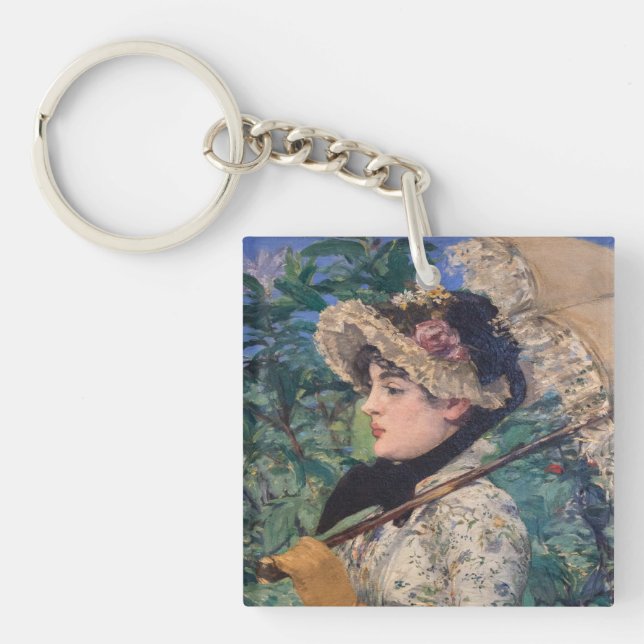 Jeanne (Spring)  By Édouard Manet Key Ring (Front)