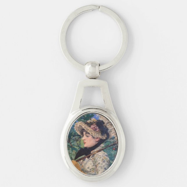 Jeanne (Spring)  By Édouard Manet Key Ring (Front)