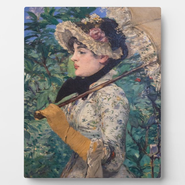 Jeanne (Spring)  By Édouard Manet Plaque (Front)