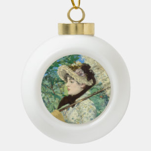 Jeanne (Spring) Edouard Manet    Ceramic Ball Christmas Ornament