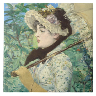 Jeanne (Spring) Edouard Manet Tile