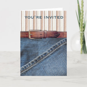 Jeans and Stripes Invitation