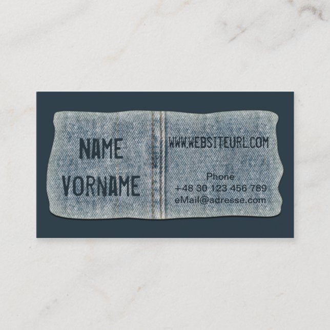 jeans business card (Front)