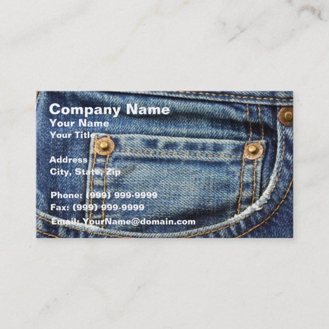Jeans Business Card (Front)