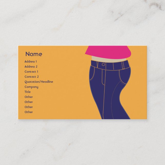Jeans - Business Card (Front)