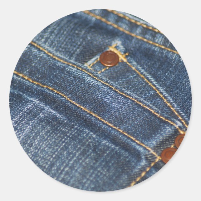 Jeans Classic Round Sticker (Front)