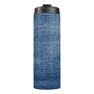 Jeans fabric denim structure blue thermal tumbler